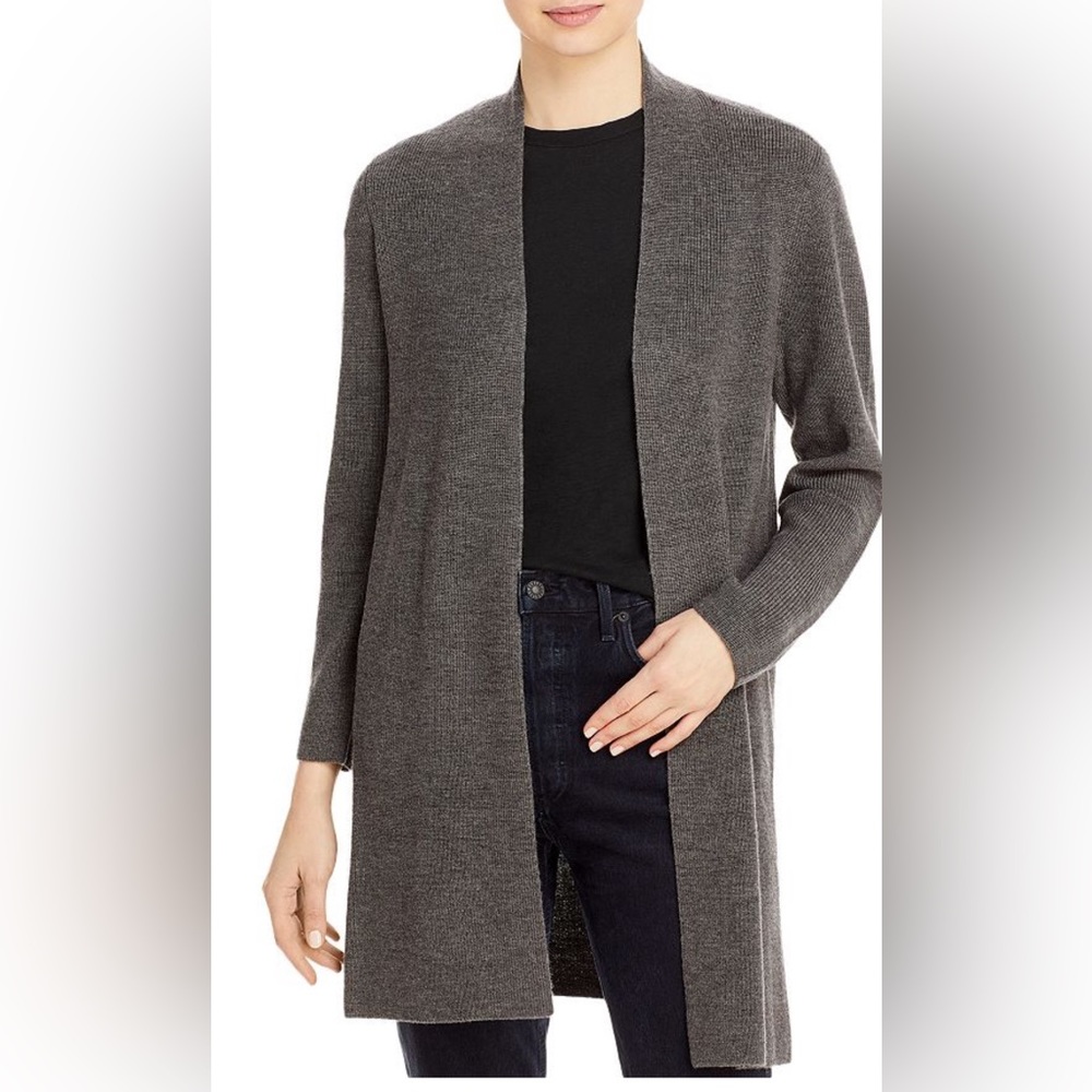 Eileen Fisher wool blend Italian yarn cardigan size M